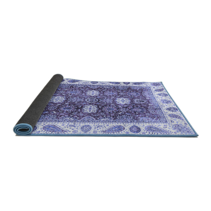 Sideview of Oriental Blue Traditional Rug, abs3602blu