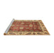 Sideview of Machine Washable Abstract Yellow Orange Rug, wshabs3603