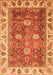 Machine Washable Oriental Orange Traditional Area Rugs, wshabs3603org