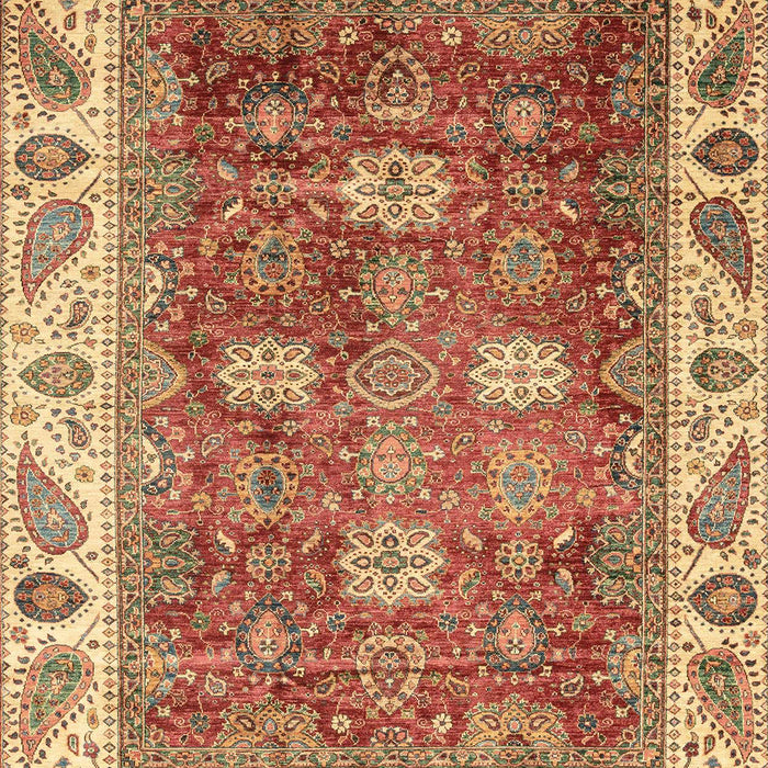 Machine Washable Abstract Yellow Orange Rug, wshabs3603