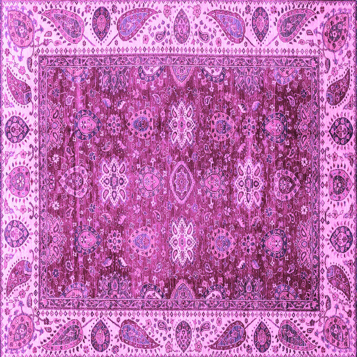 Square Oriental Purple Traditional Rug, abs3603pur