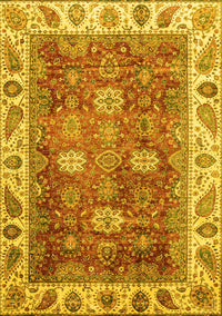 Oriental Yellow Traditional Rug, abs3603yw