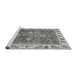 Sideview of Machine Washable Oriental Gray Traditional Rug, wshabs3603gry