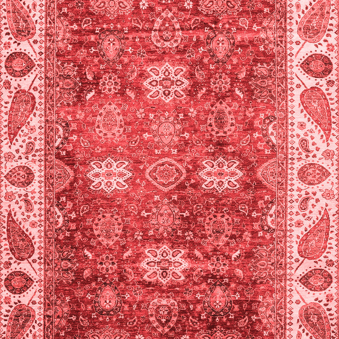 Machine Washable Oriental Red Traditional Rug, wshabs3603red