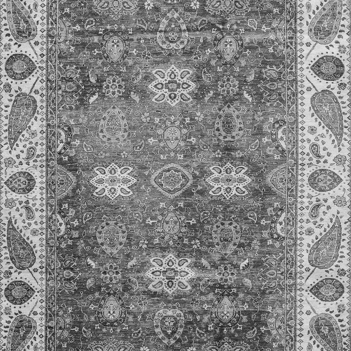 Machine Washable Oriental Gray Traditional Rug, wshabs3603gry