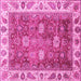 Square Oriental Pink Traditional Rug, abs3603pnk