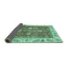 Sideview of Oriental Turquoise Traditional Rug, abs3603turq