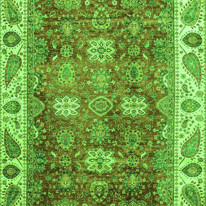 Machine Washable Oriental Green Traditional Area Rugs, wshabs3603grn