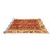 Sideview of Machine Washable Oriental Orange Traditional Area Rugs, wshabs3603org