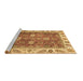 Sideview of Machine Washable Oriental Brown Traditional Rug, wshabs3603brn