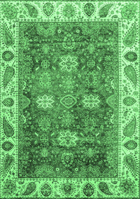 Oriental Emerald Green Traditional Rug, abs3603emgrn