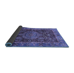 Sideview of Abstract Blue Modern Rug, abs3604blu