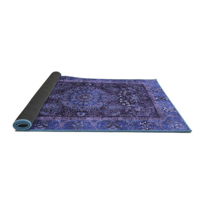 Sideview of Abstract Blue Modern Rug, abs3604blu