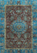 Abstract Light Blue Modern Rug, abs3604lblu