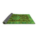 Sideview of Abstract Green Modern Rug, abs3604grn