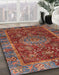 Abstract Dark Almond Brown Modern Rug in Family Room, abs3604