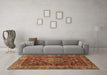 Machine Washable Abstract Brown Modern Rug in a Living Room,, wshabs3604brn