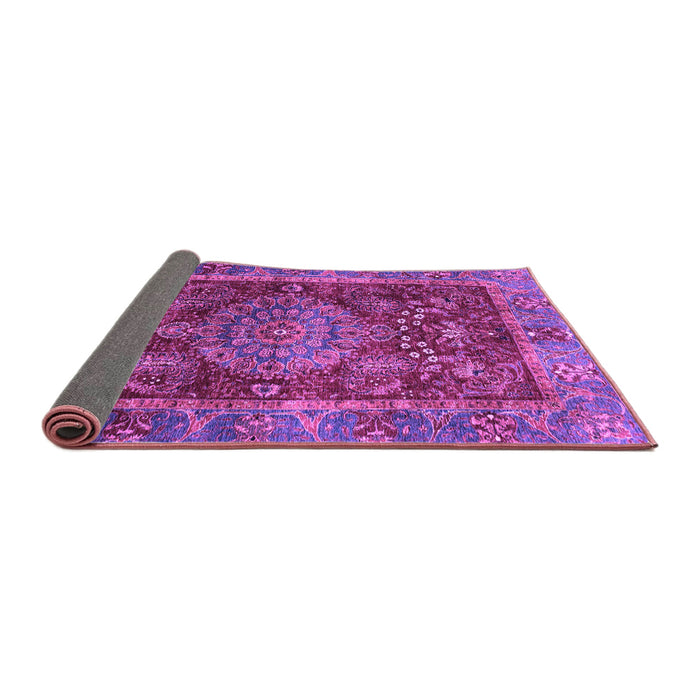 Sideview of Abstract Purple Modern Rug, abs3604pur