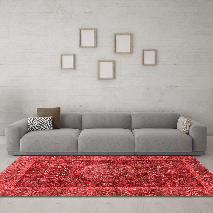Modern Red Washable Rugs