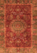 Machine Washable Abstract Orange Modern Area Rugs, wshabs3604org