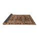 Sideview of Abstract Saffron Red Oriental Rug, abs3605