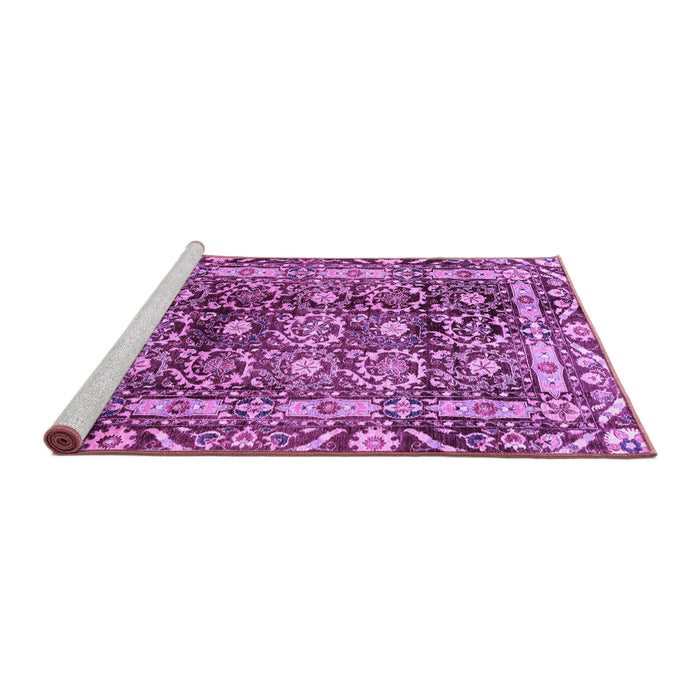 Sideview of Machine Washable Oriental Purple Traditional Area Rugs, wshabs3605pur
