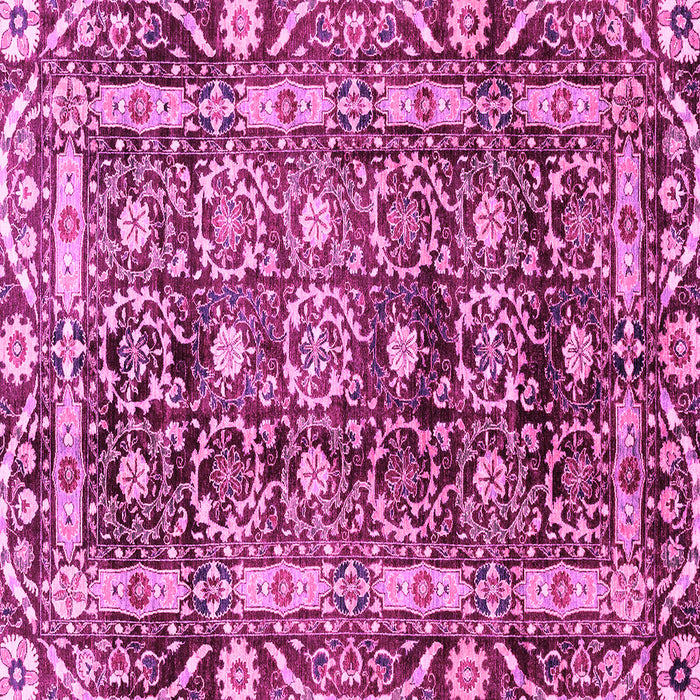 Square Oriental Pink Traditional Rug, abs3605pnk
