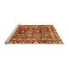 Sideview of Machine Washable Oriental Orange Traditional Area Rugs, wshabs3605org