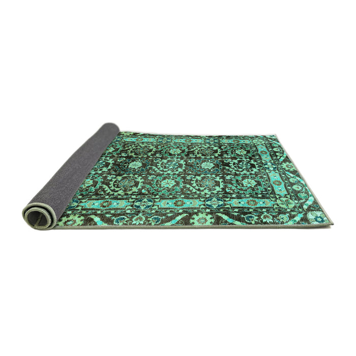 Sideview of Oriental Turquoise Traditional Rug, abs3605turq
