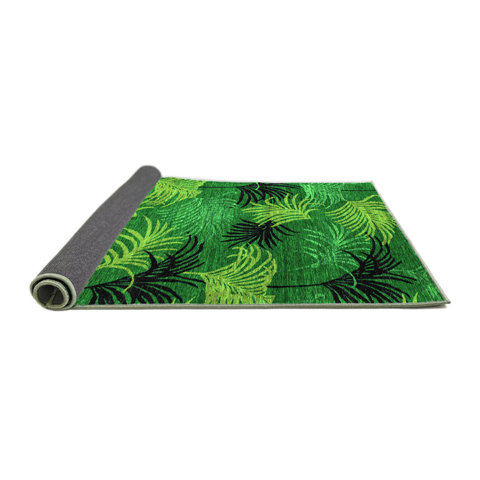 Sideview of Abstract Green Modern Rug, abs3606grn