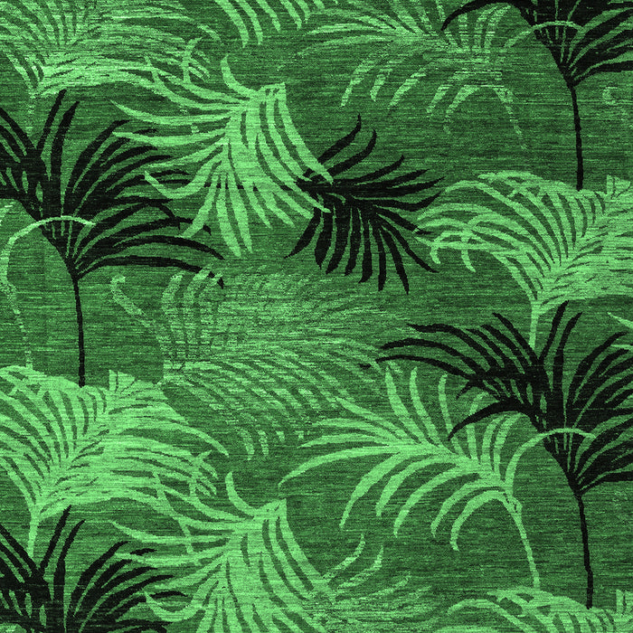 Machine Washable Abstract Emerald Green Modern Area Rugs, wshabs3606emgrn