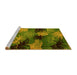 Sideview of Machine Washable Abstract Yellow Modern Rug, wshabs3606yw