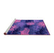 Sideview of Machine Washable Abstract Purple Modern Area Rugs, wshabs3606pur