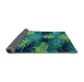 Sideview of Abstract Turquoise Modern Rug, abs3606turq