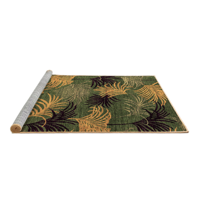 Sideview of Machine Washable Abstract Brown Modern Rug, wshabs3606brn