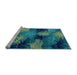 Sideview of Machine Washable Abstract Light Blue Modern Rug, wshabs3606lblu