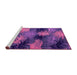 Sideview of Machine Washable Abstract Pink Modern Rug, wshabs3606pnk