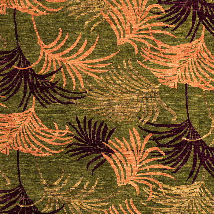 Machine Washable Abstract Orange Modern Area Rugs, wshabs3606org