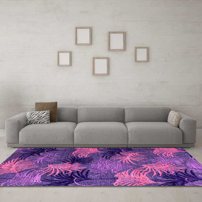 Machine Washable Abstract Pink Modern Rug in a Living Room, wshabs3606pnk