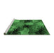 Sideview of Machine Washable Abstract Emerald Green Modern Area Rugs, wshabs3606emgrn