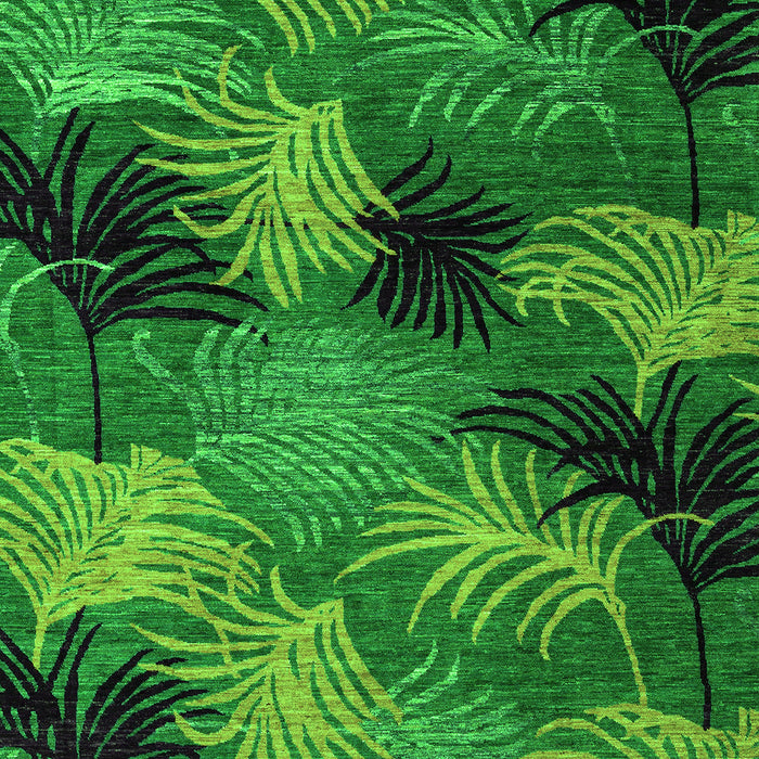 Machine Washable Abstract Green Modern Area Rugs, wshabs3606grn