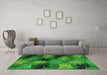 Machine Washable Abstract Green Modern Area Rugs in a Living Room,, wshabs3606grn