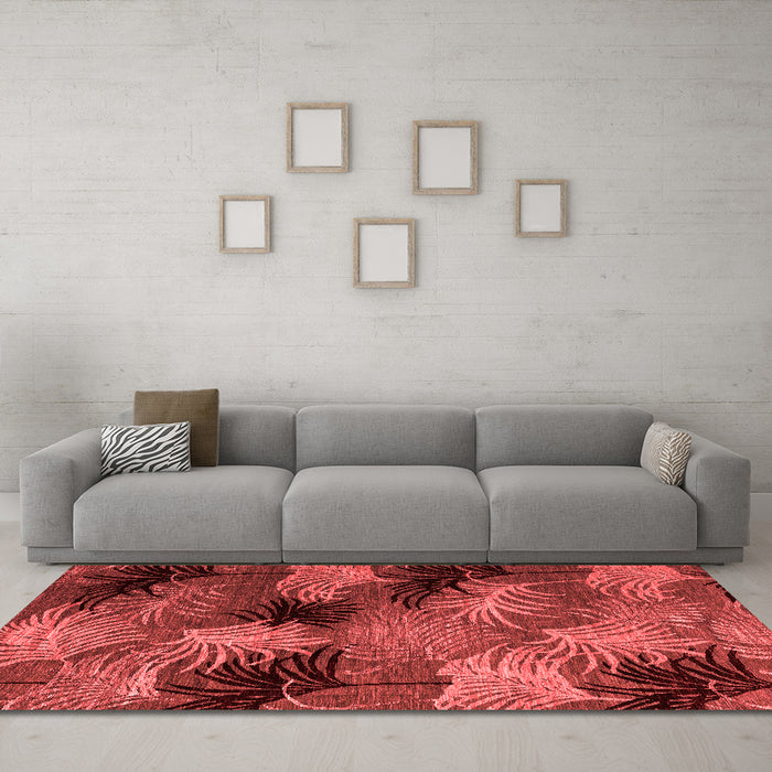 Modern Red Washable Rugs