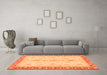 Machine Washable Oriental Orange Traditional Area Rugs in a Living Room, wshabs3607org