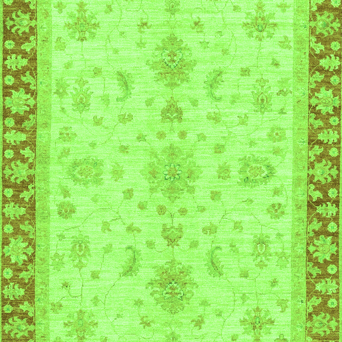 Machine Washable Oriental Green Traditional Area Rugs, wshabs3607grn
