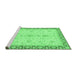 Sideview of Machine Washable Oriental Emerald Green Traditional Area Rugs, wshabs3607emgrn