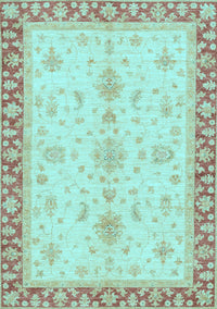 Oriental Light Blue Traditional Rug, abs3607lblu