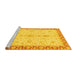 Sideview of Machine Washable Oriental Yellow Traditional Rug, wshabs3607yw