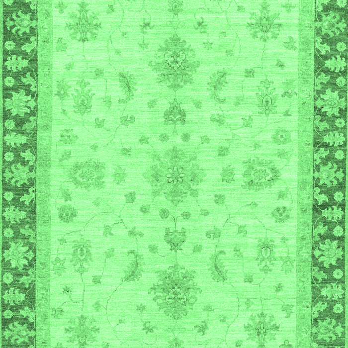 Machine Washable Oriental Emerald Green Traditional Area Rugs, wshabs3607emgrn