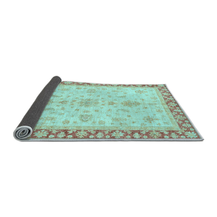 Sideview of Oriental Light Blue Traditional Rug, abs3607lblu